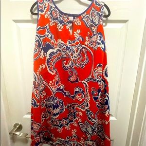 Plus Size 24w Red & Blue Sleeveless 4th of July Celebration Dress 🇺🇸🇺🇸🇺🇸